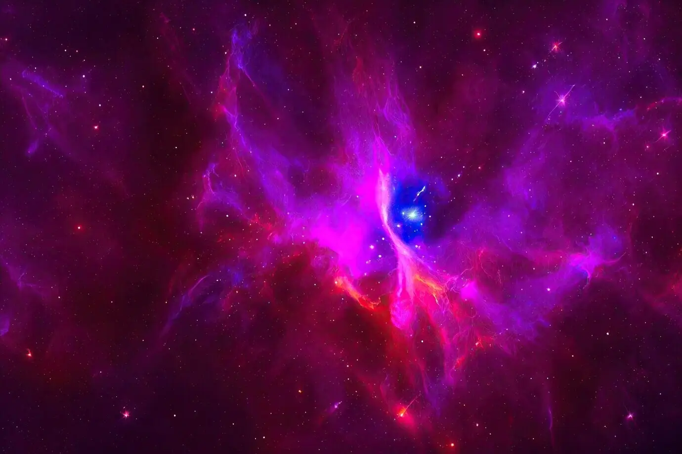 Realistic space background featuring a starry night cosmos, shining stars, the Milky Way, and a stardust-colored galaxy.